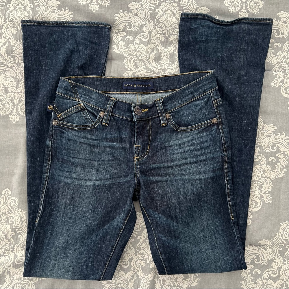 Rock & Republic Women's Dark Indigo Boot Cut Jeans